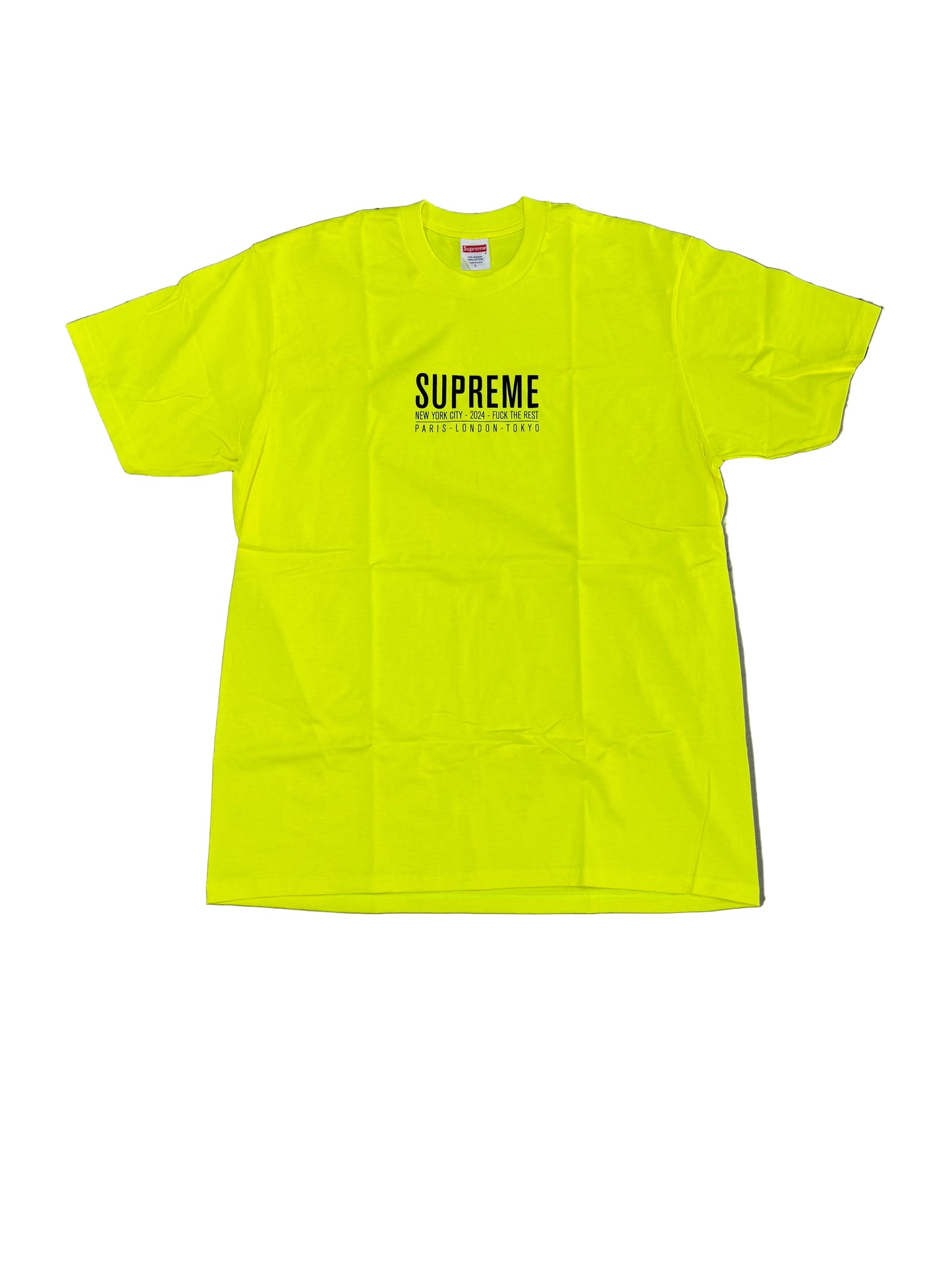 Supreme FTR Tee ‘Highlight Yellow’