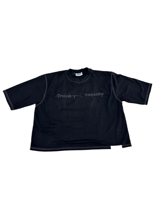 AfterLife Thank You Anxiety Crop Tee ‘Black’