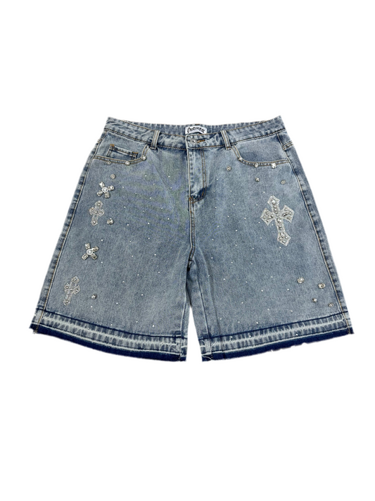 Our True Fate Cross Bling Jorts