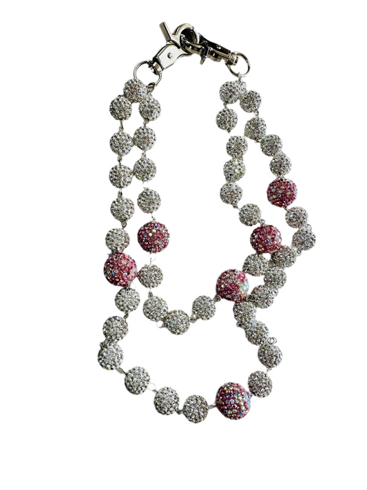 Crystal Wallet-Chain ‘Pink/Silver’