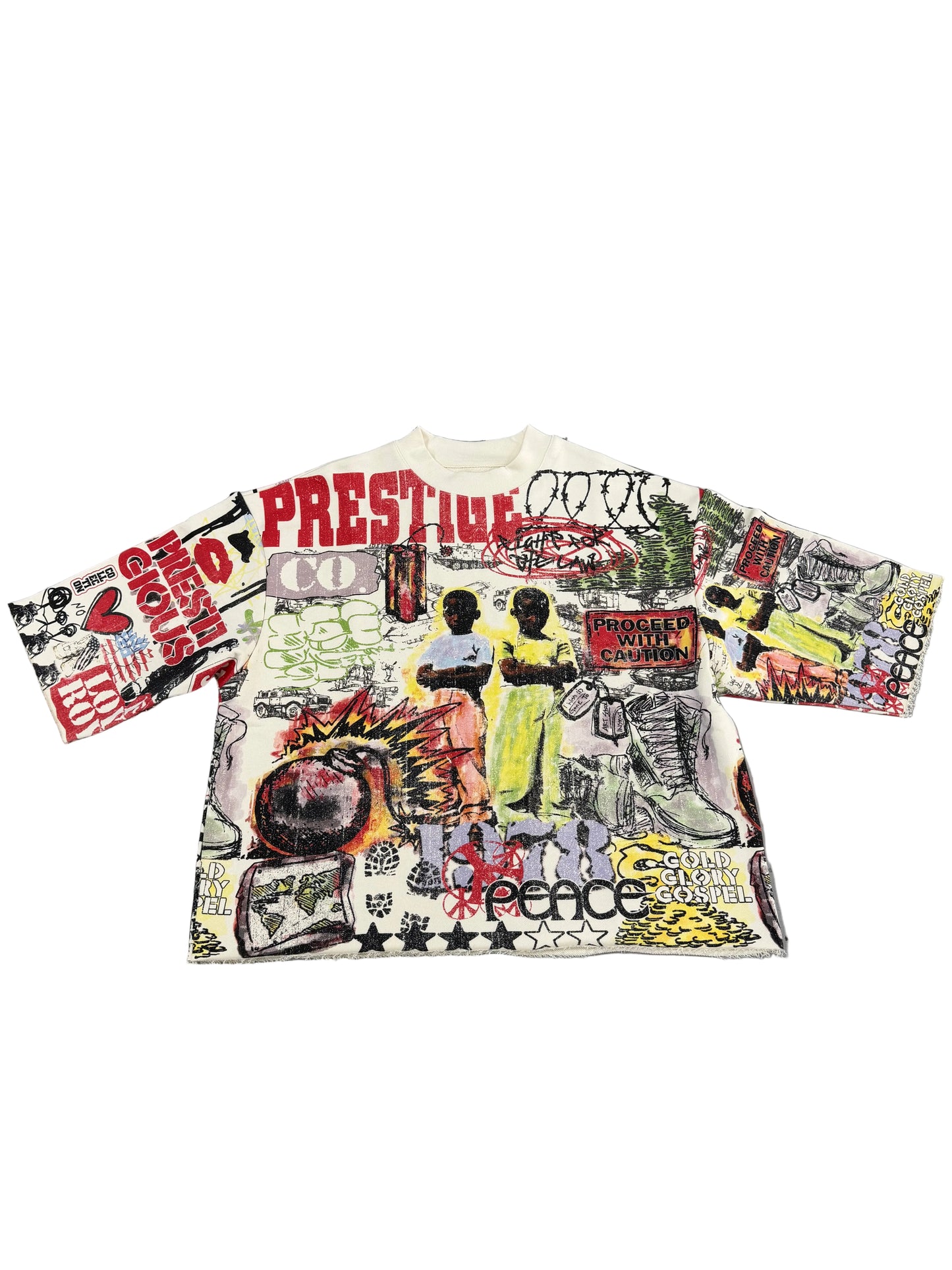 Prestige 3/4 Crop Tee ‘Multi’