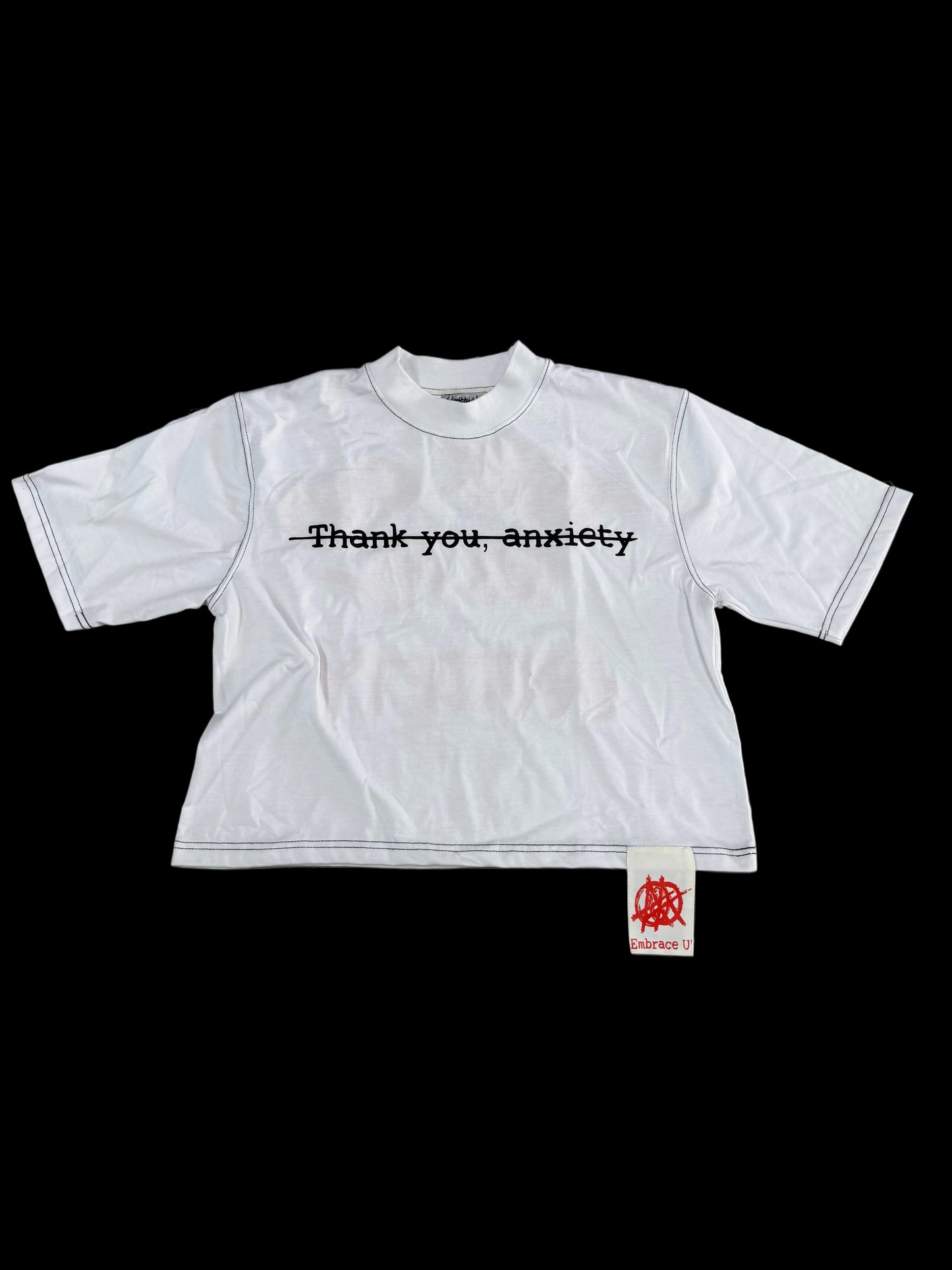 Afterlife Anxiety Crop Tee ‘White’