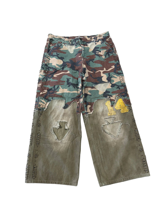 Vale Wide Leg Pants ‘Camo/Split’