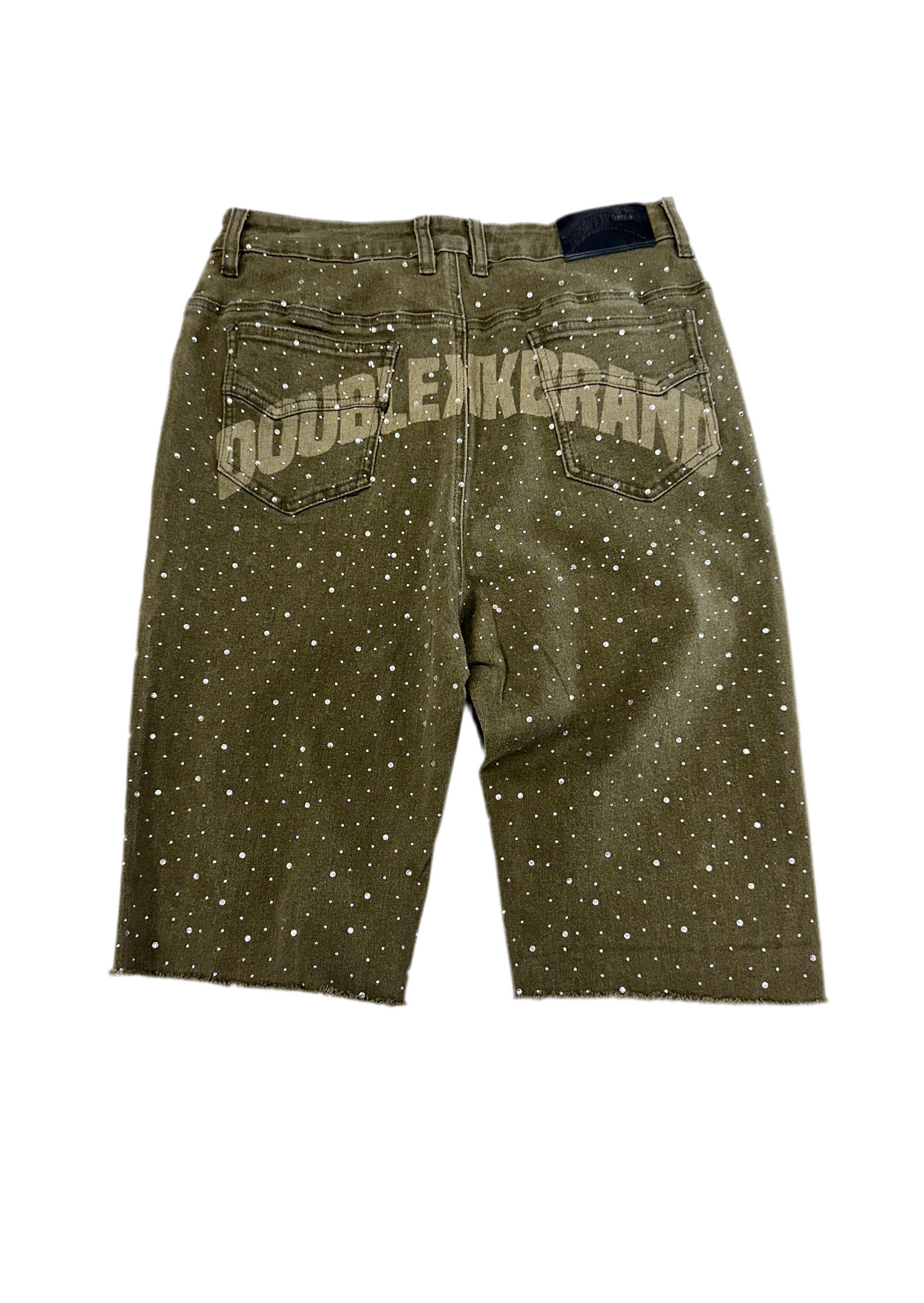 DoubleK Bling Jorts ‘Washed Olive’