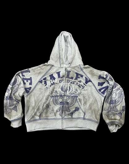 Vale Zip-Up Jacket ‘Grey/Blue’