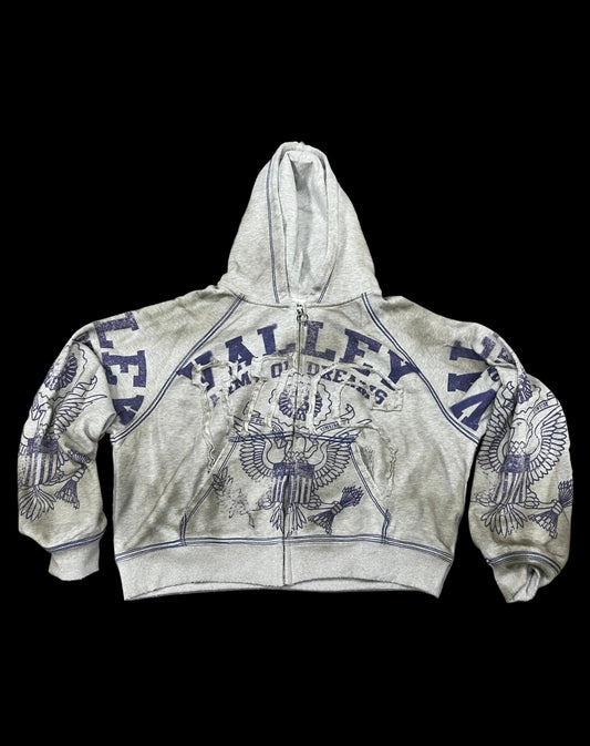 Vale Zip-Up Jacket ‘Grey/Blue’