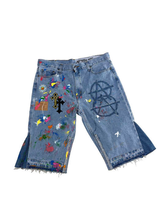 Afterlife Denim Shorts ‘Multi’