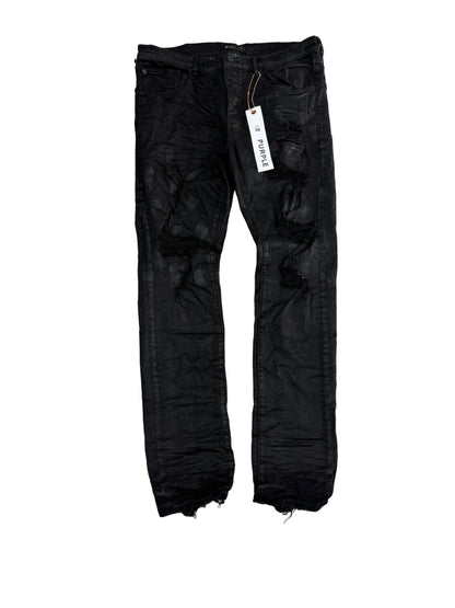 Purple Brand Distressed Skinny Jeans ‘Washed Black’