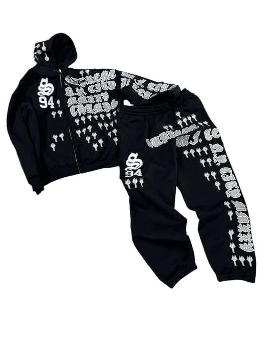 Supreme Zip-Up Sweat Suit ‘Black’