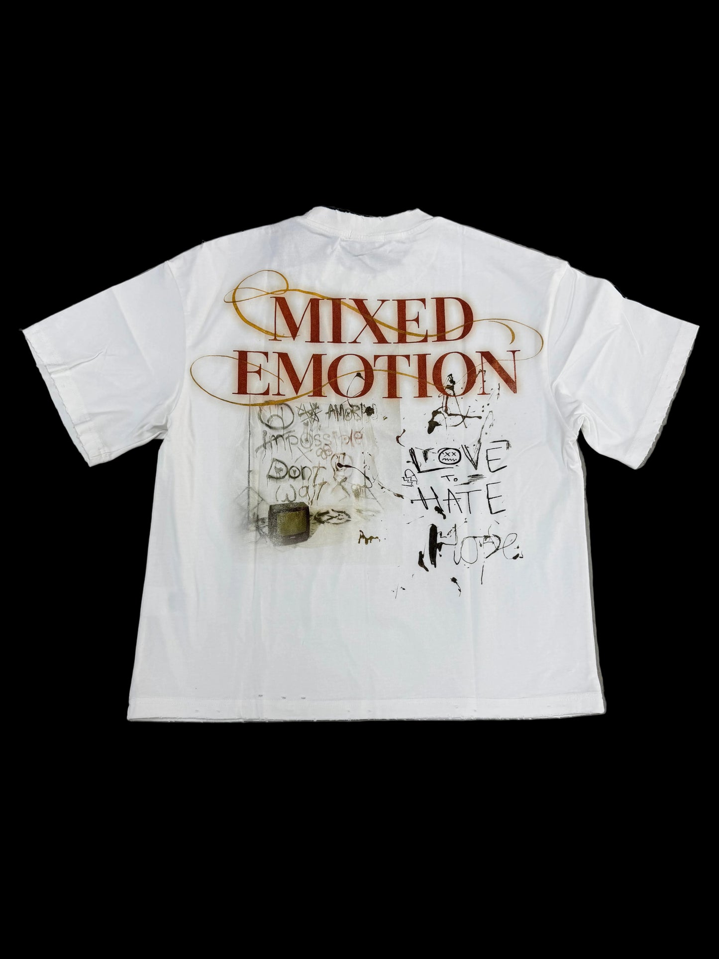 Mixed Emotion Love To Hate Tee ‘White’