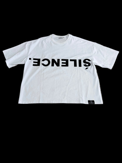 Silence Statement Tee ‘White/Black’