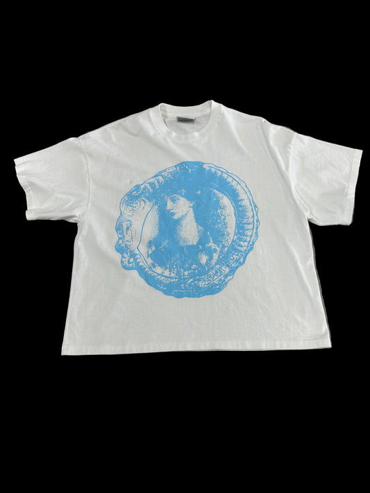 Troublesome Narcissist Tee ‘White/Light Blue’