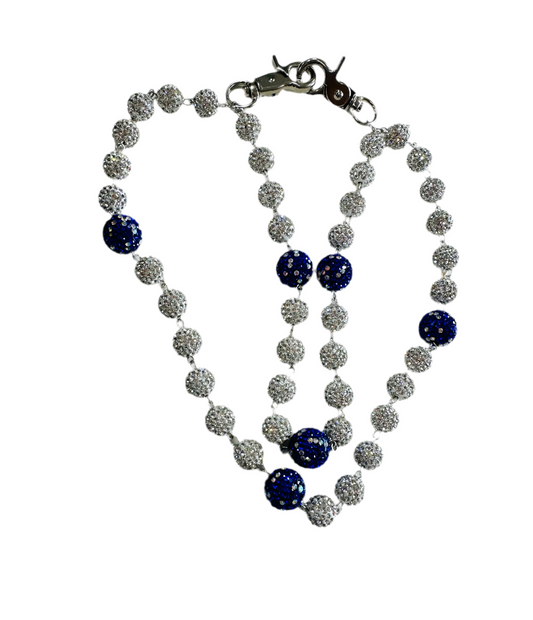 Crystal Wallet-Chain ‘Blue/Silver’