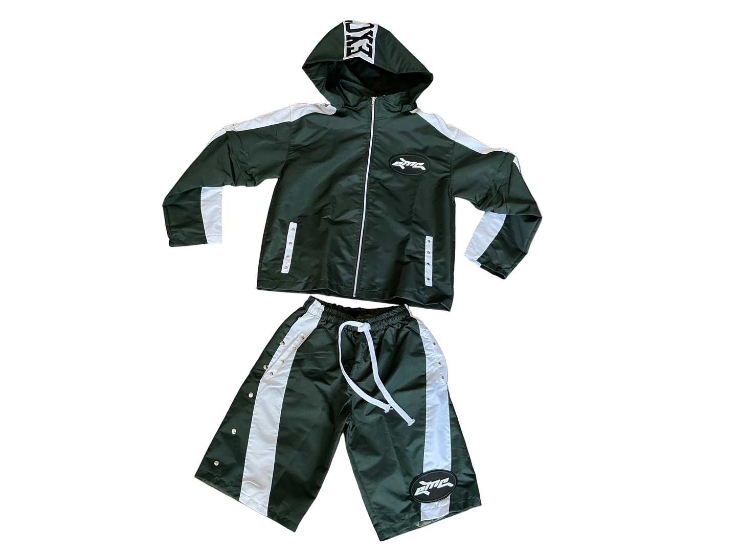 Exotic Cash LS(Zip-Sleeve) Tracksuits ‘Green/White’