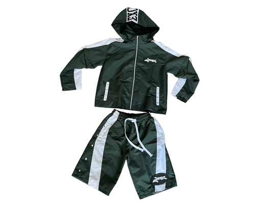 Exotic Cash LS(Zip-Sleeve) Tracksuits ‘Green/White’