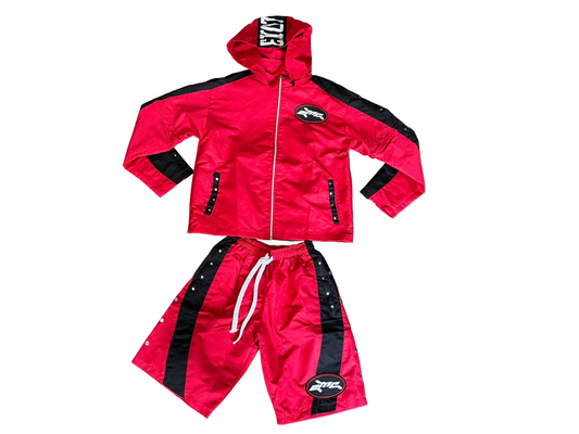 Exotic Cash LS(Zip-Sleeve) Tracksuits ‘Red/Black’