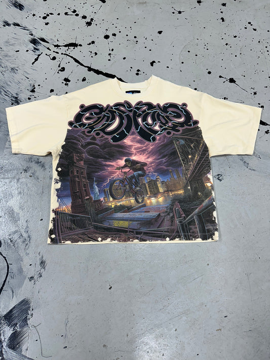 Godspeed Bike Is Life Tee ‘Cream’
