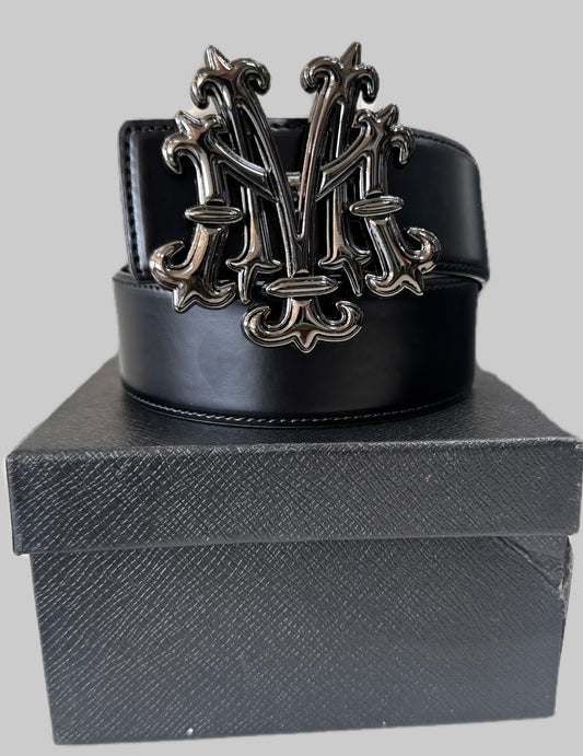 Mezzi Leather Belt 'Black/Black'