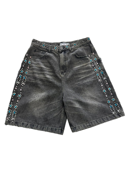 Vale Rhinestone Jorts ‘Black’