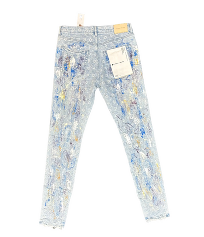 Purple Jacquard Jeans 'Splatter'